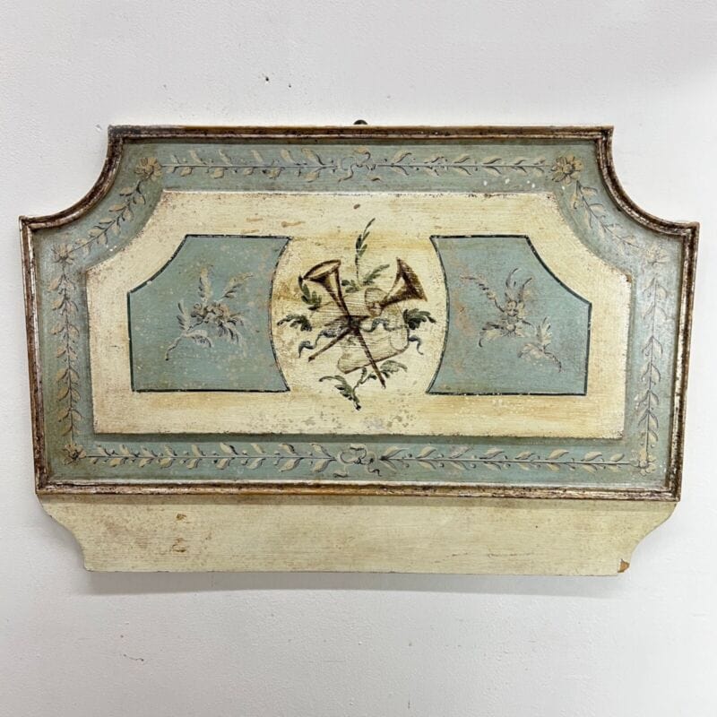 Testata da per Letto in stile antica 700 in legno dipinta pannello decorativo Categoria  Letti & Testate