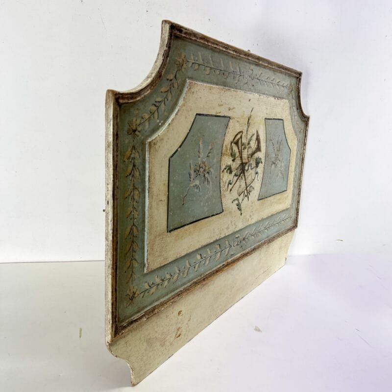 Testata da per Letto in stile antica 700 in legno dipinta pannello decorativo Categoria Letti & Testate