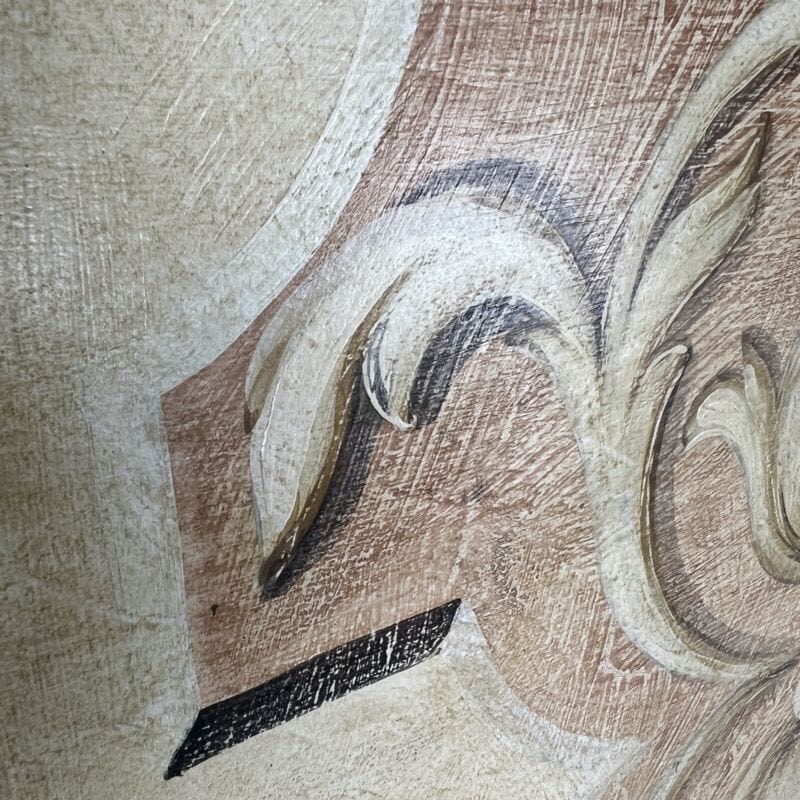 Testata da per Letto in stile antica 700 in legno dipinto pannello decorativo Categoria  Arredamento