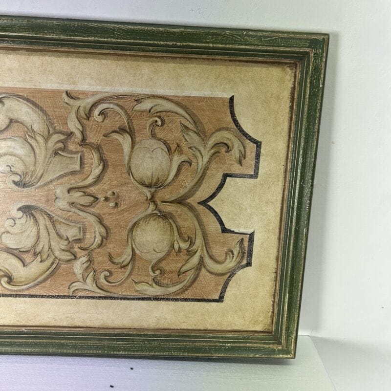 Testata da per Letto in stile antica 700 in legno dipinto pannello decorativo Categoria  Arredamento