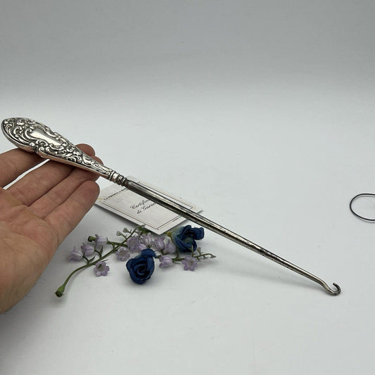 Tiralacci Antico in argento 925 inglese da toilette sterling d'epoca anno 1903 Categoria Sheffield & Argento