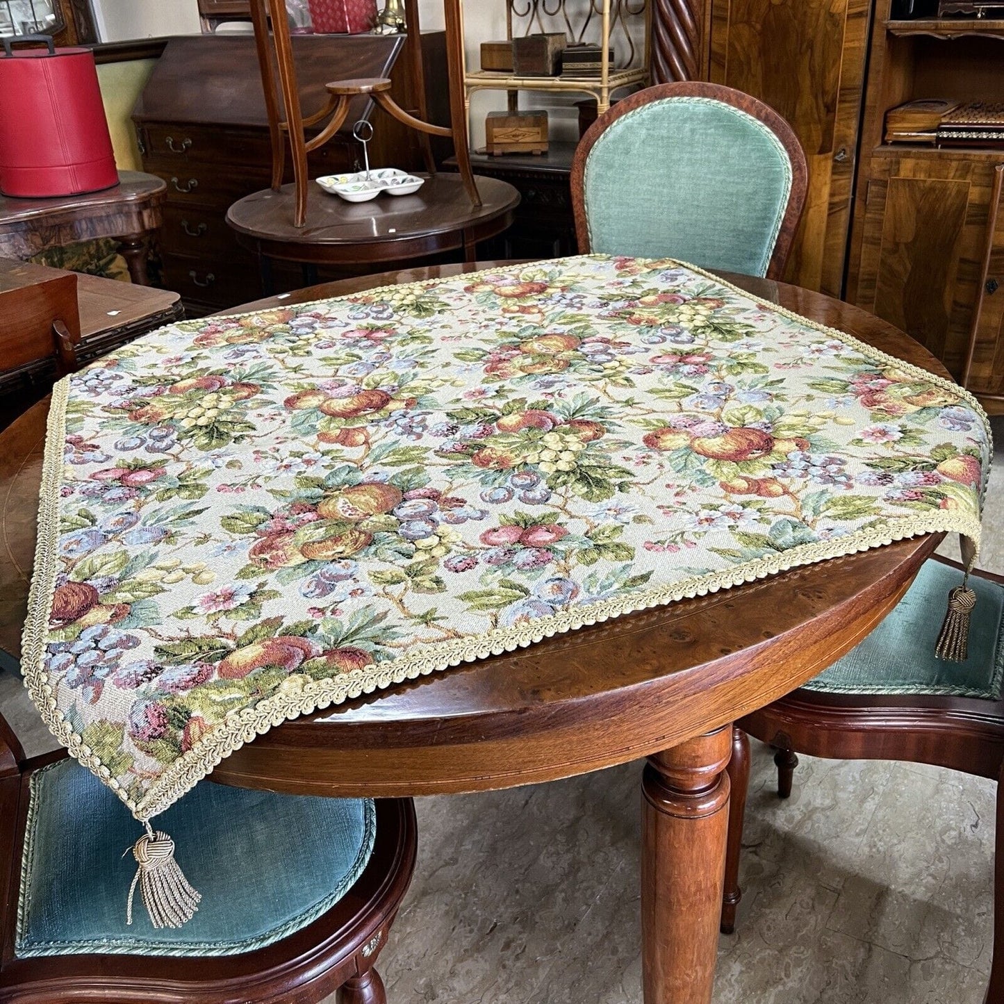 Tovaglia gobelin di stile retro vintage copritavolo fantasia frutta tovaglietta Categoria Corredo Pizzi e Tessuti