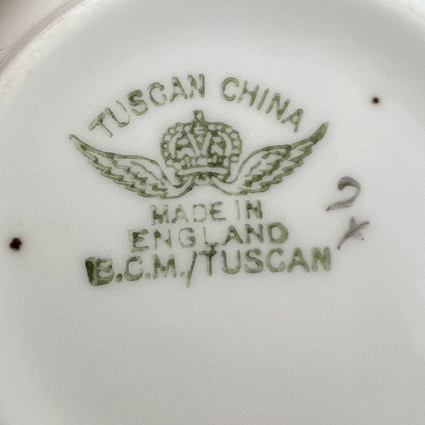 Trio da tè the antico Inglese in Porcellana anni '30 Piattino Dipinto a mano Categoria Servizio tazze - Tazze