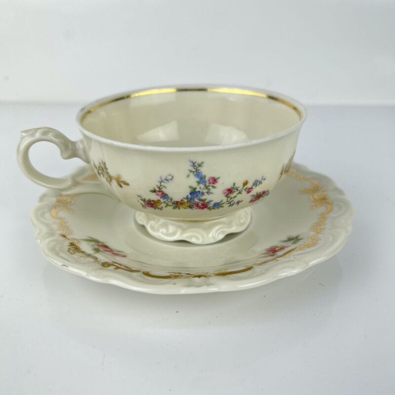 Trio da tè the antico vintage in porcellana vintage Bavaria tazza con Piattino Categoria Ceramiche e Porcellane