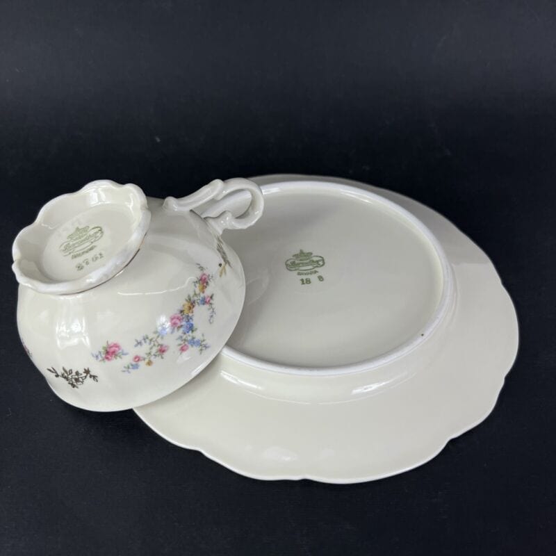 Trio da tè the antico vintage in porcellana vintage Bavaria tazza con Piattino Categoria Ceramiche e Porcellane
