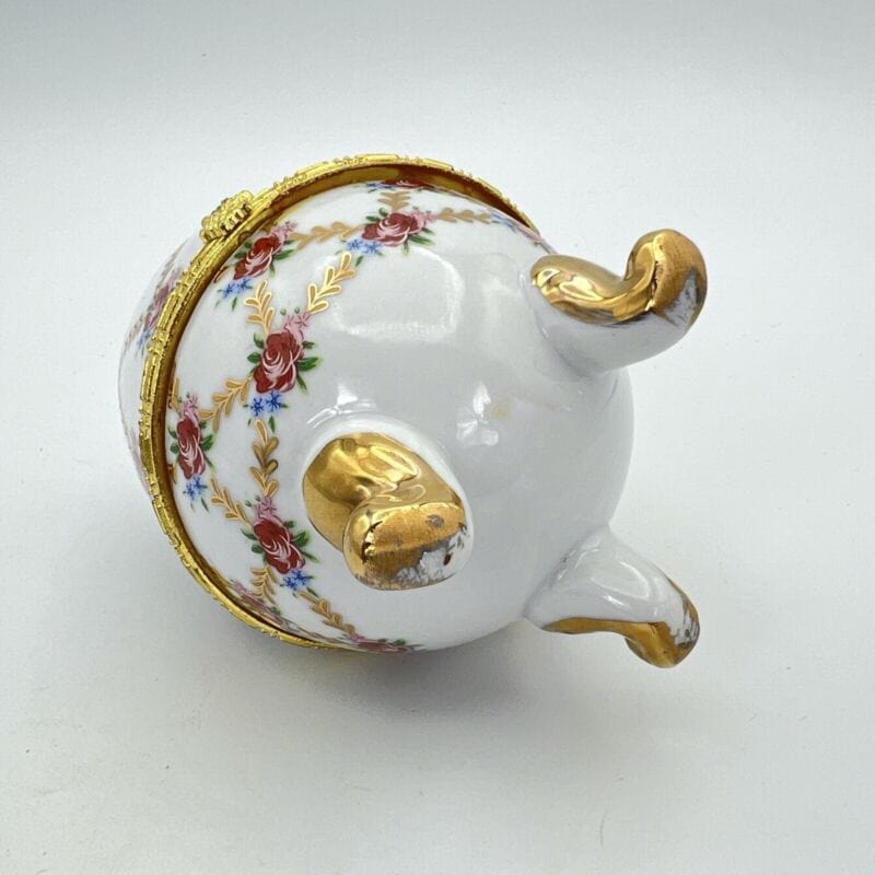 Uovo da collezione in porcellana decorativo ceramica portagioie stile Faberge F Categoria Altro