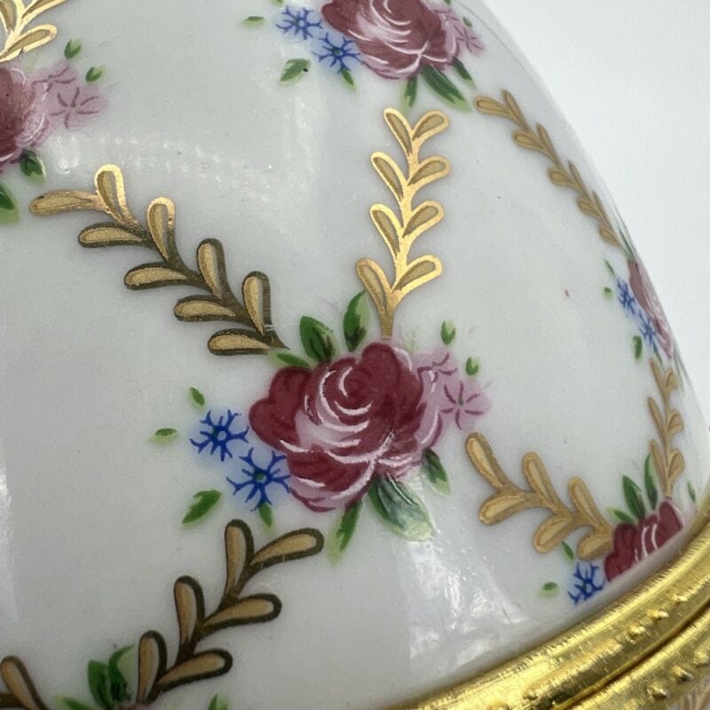 Uovo da collezione in porcellana decorativo ceramica portagioie stile Faberge F Categoria Altro
