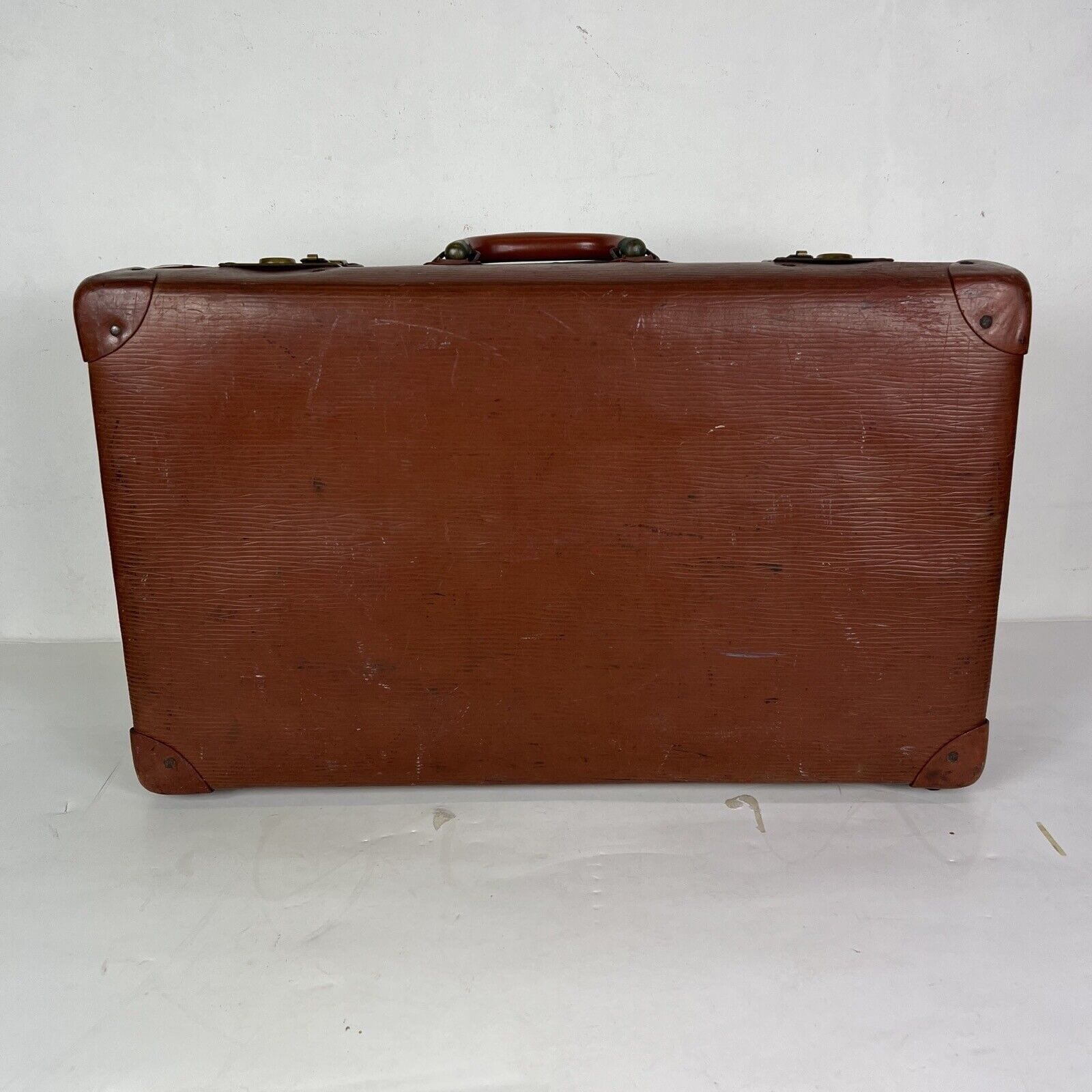 Valigia Vintage anni 40 50 In cartone marrone Borsa Antica bagaglio da viaggio Categoria  Vintage
