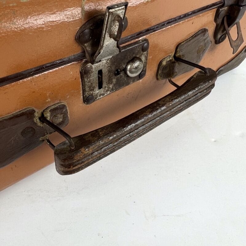 Valigia vintage anni 40 in cartone marrone Borsa Antica bagaglio da viaggio Categoria  Vintage