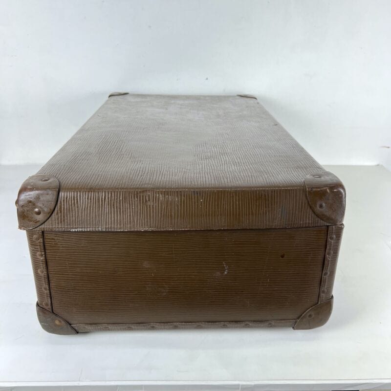 Valigia vintage anni 40 in cartone marrone Borsa Antica bagaglio da viaggio Categoria Vintage