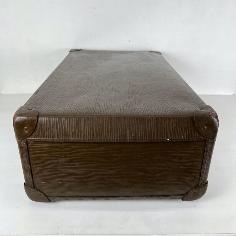 Valigia vintage anni 40 in cartone marrone Borsa Antica bagaglio da viaggio Categoria Vintage