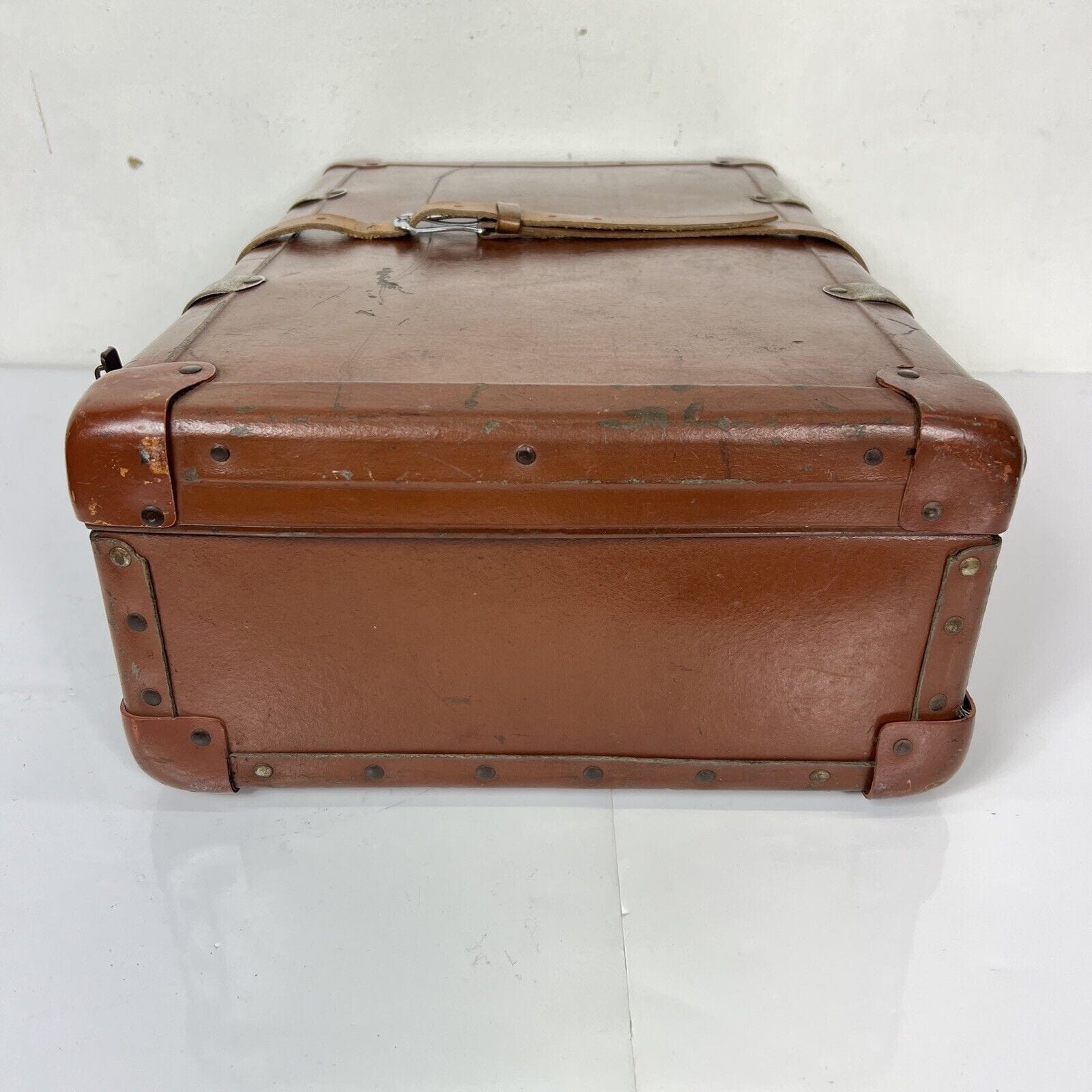 Valigia vintage anni 40 in cartone marrone Borsa Antica bagaglio da viaggio Categoria  Vintage