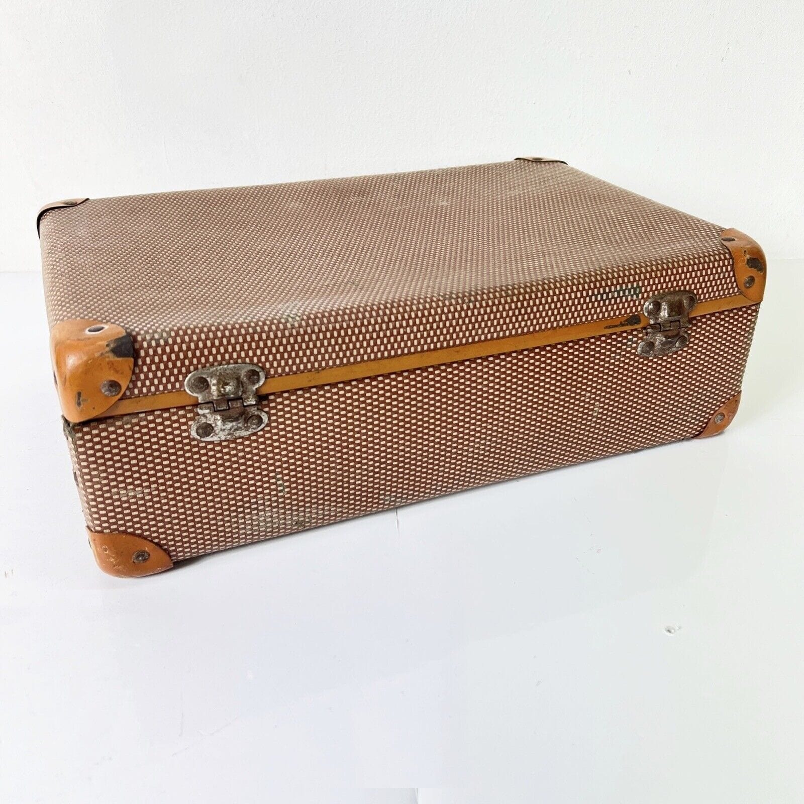 Valigia vintage anni 40 in cartone marrone Piccola Borsa Antica da viaggio Categoria  Vintage