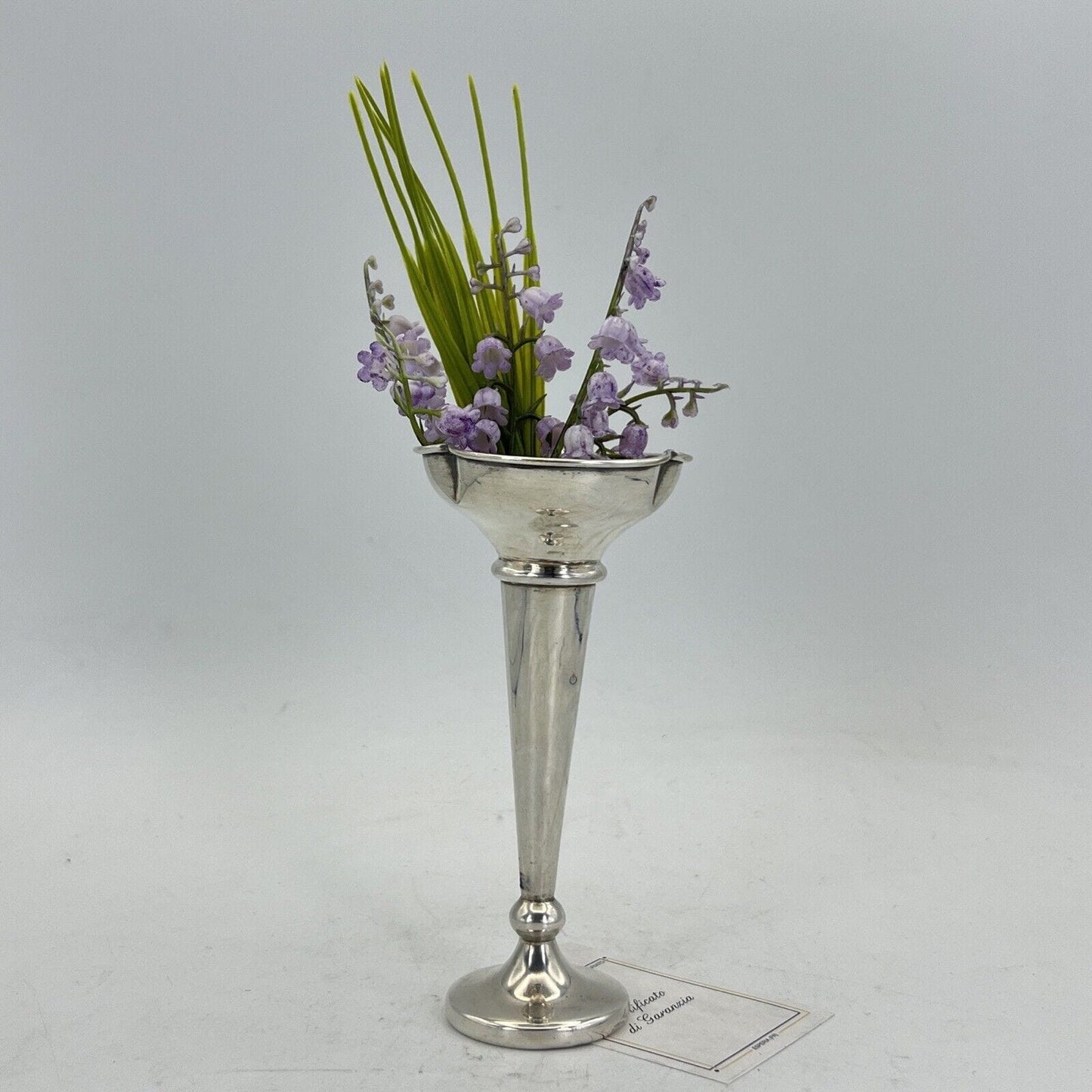 Vasetto Porta fiori in Argento silver plated Stile liberty Art Nouveau Antico Categoria Sheffield & Argento
