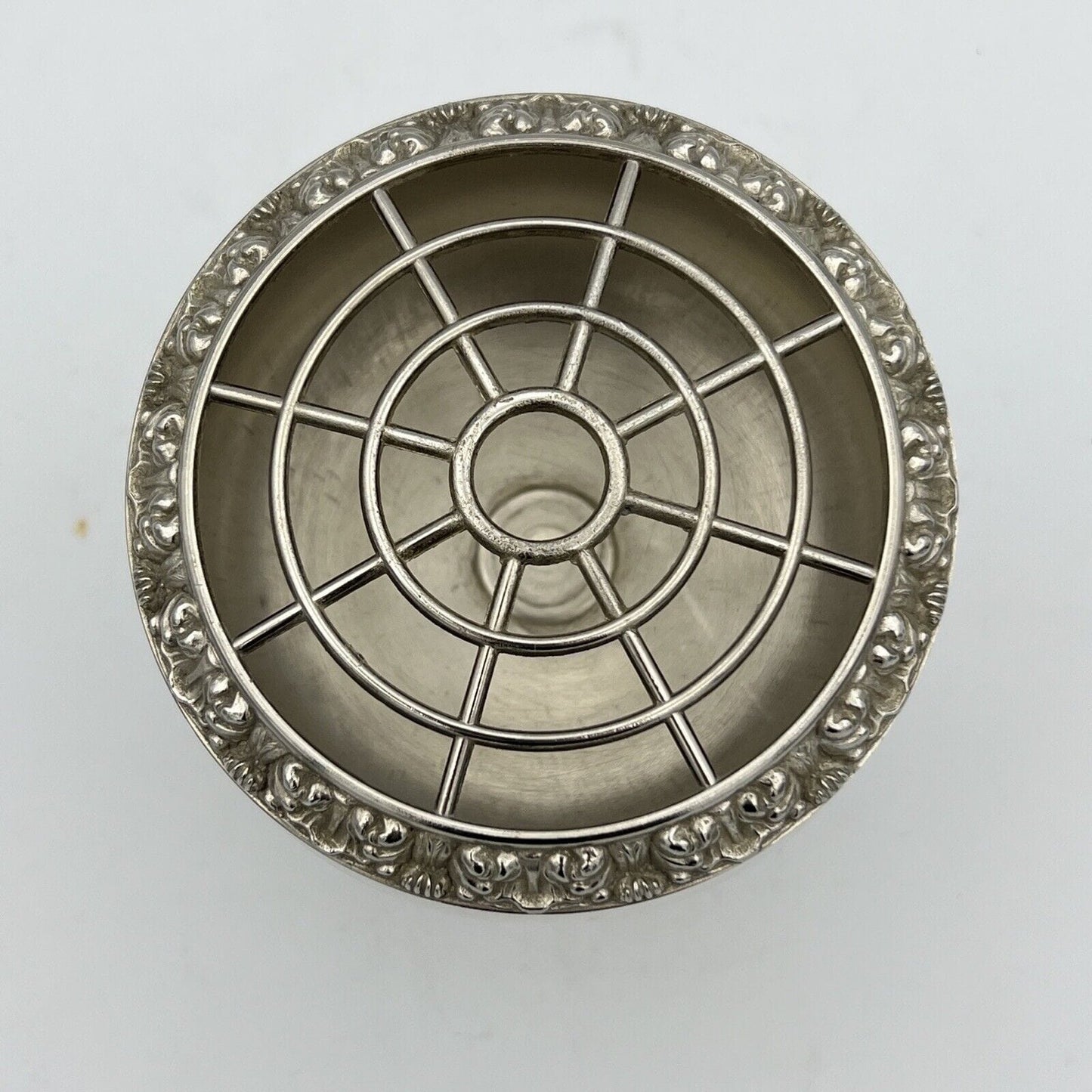 Vasetto portafiori antico in argento sheffield silver plated ciotola fiori Categoria Sheffield & Argento