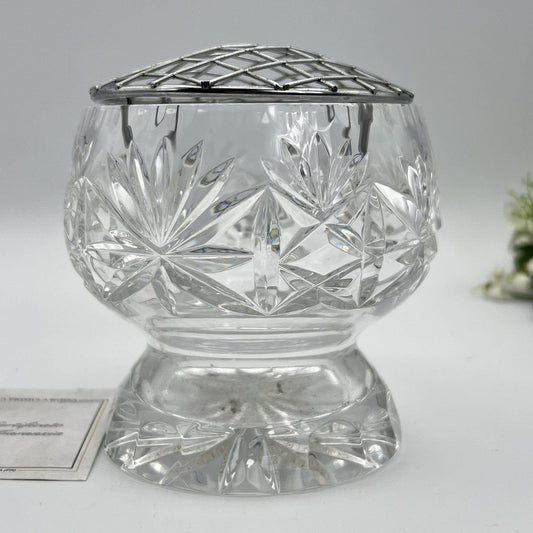 Vasetto portafiori antico in cristallo vetro silver plated ciotola porta fiori Categoria Vetri e Cristalli