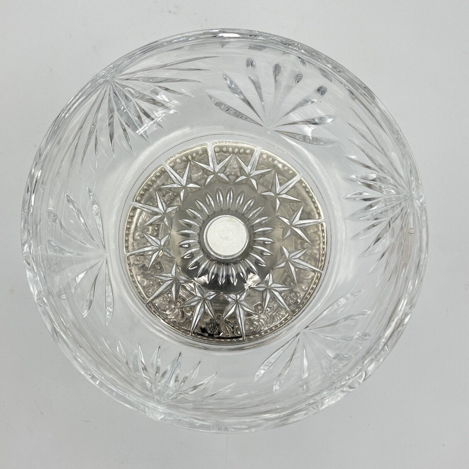 Vasetto portafiori antico in cristallo vetro silver plated ciotola porta fiori Categoria  Vetri e Cristalli