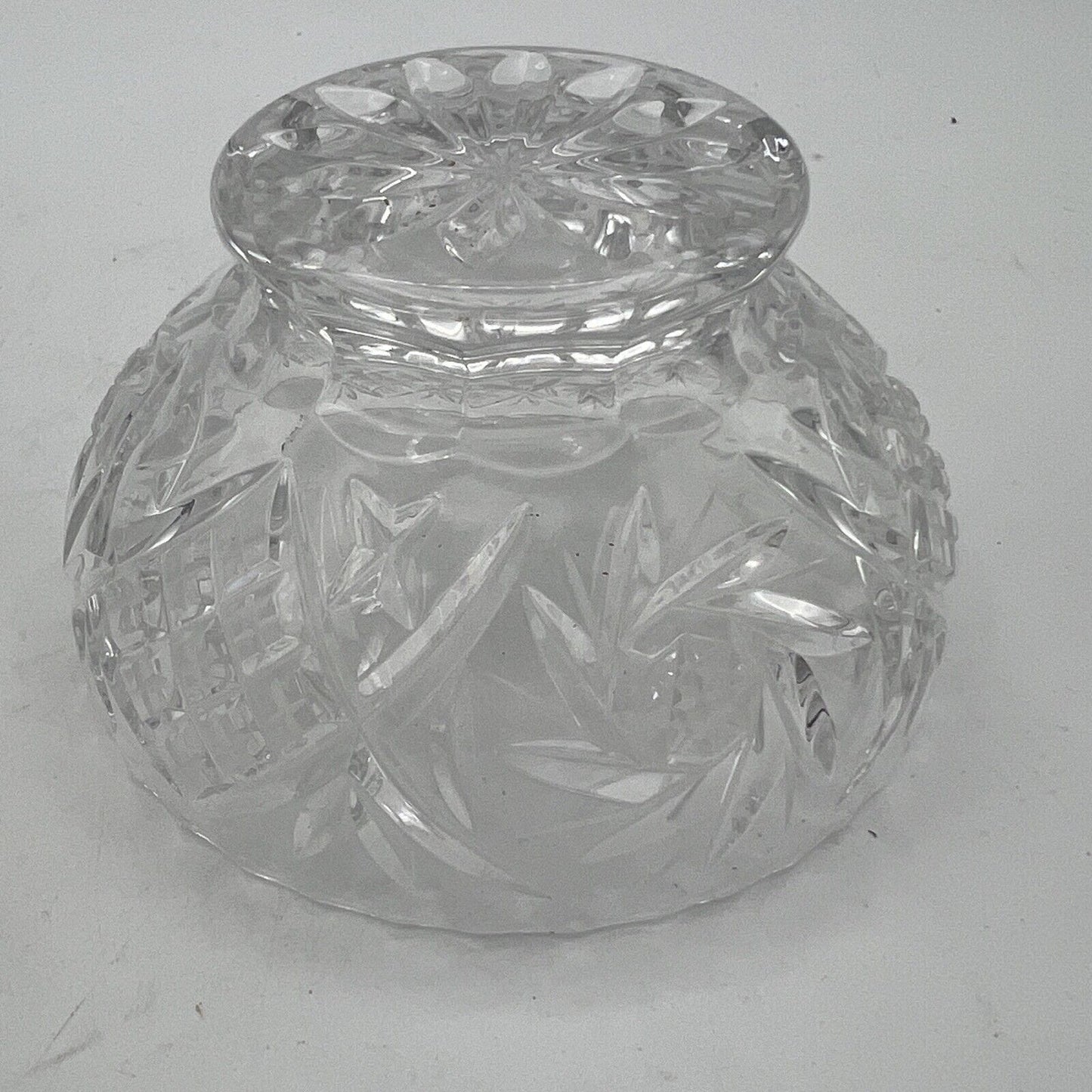 Vasetto portafiori antico in cristallo vetro silver plated ciotola porta fiori Categoria Vetri e Cristalli