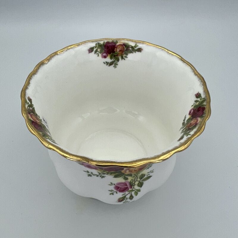 Vaso Cachepot antico in porcellana Royal Albert Ciotola Porta fiori Vintage Rose Categoria  Ceramiche e Porcellane