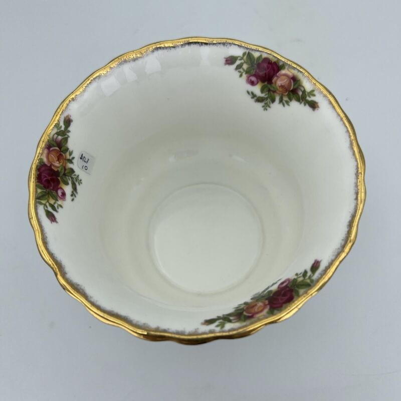 Vaso Cachepot antico in porcellana Royal Albert Ciotola Porta fiori Vintage Rose Categoria  Ceramiche e Porcellane
