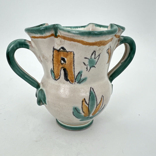 Vaso in ceramica di Vietri porta fiori anfora vintage Vasetto CASSETTA Pescatore Categoria  Vetri e Cristalli