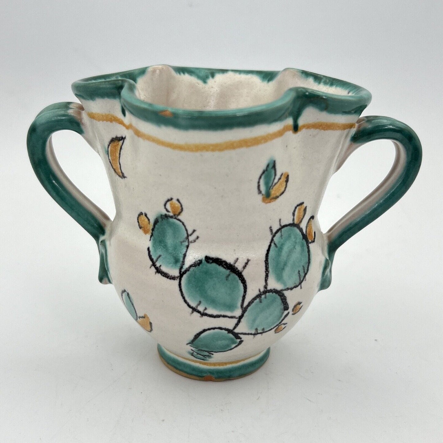 Vaso in ceramica di vietri porta fiori caraffa brocca vintage Vasetto CASSETTA Categoria Vasi e Portafiori