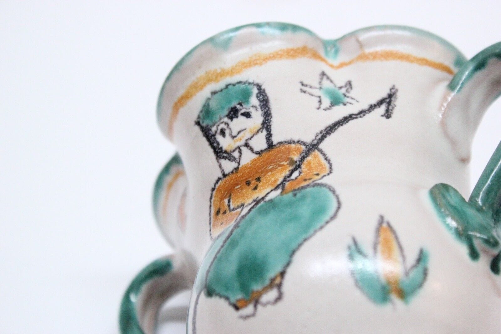 Vaso in ceramica di Vietri porta fiori caraffa vintage Vasetto CASSETTA Capra Categoria  Vetri e Cristalli