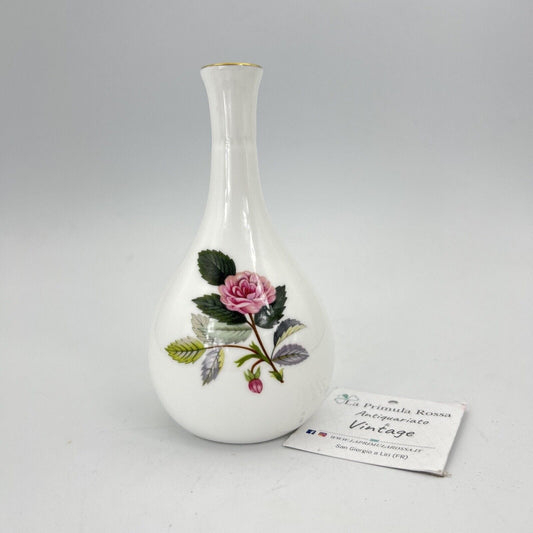 Vaso in porcellana portafiori vintage piccolo vasetto stretto monofiore con rose Categoria  Vetri e Cristalli