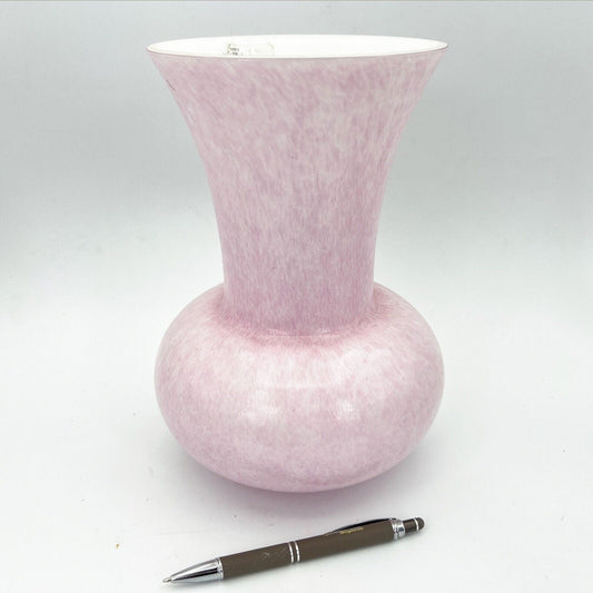 Vaso murano in Vetro Opalino anni 70 di Design Modernariato Vintage Rosa bianco Categoria Vetri e Cristalli