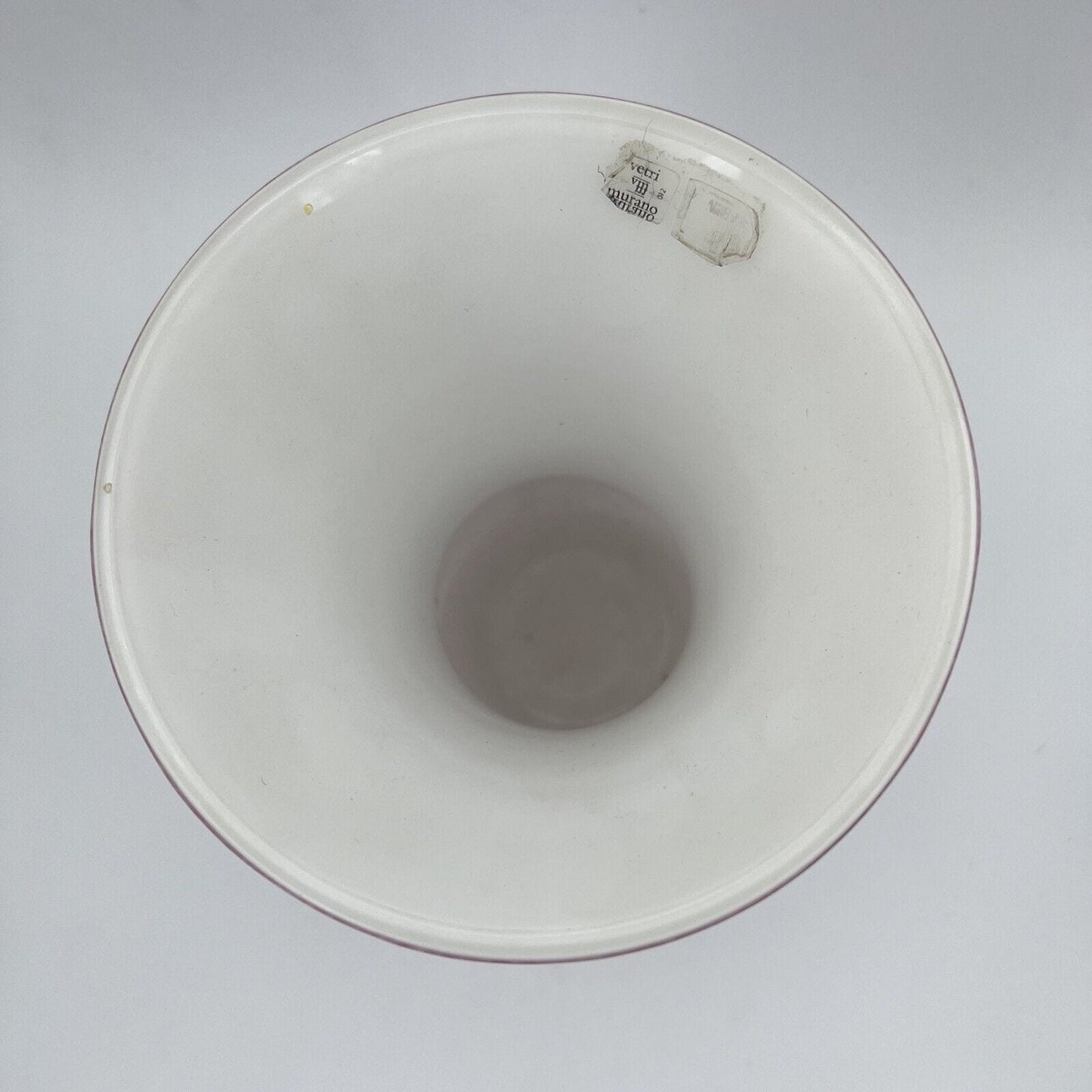 Vaso murano in Vetro Opalino anni 70 di Design Modernariato Vintage Rosa bianco Categoria Vetri e Cristalli