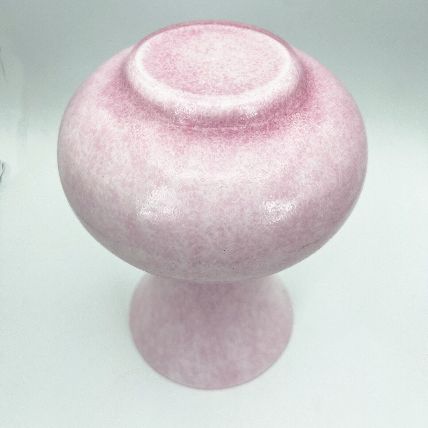Vaso murano in Vetro Opalino anni 70 di Design Modernariato Vintage Rosa bianco Categoria Vetri e Cristalli