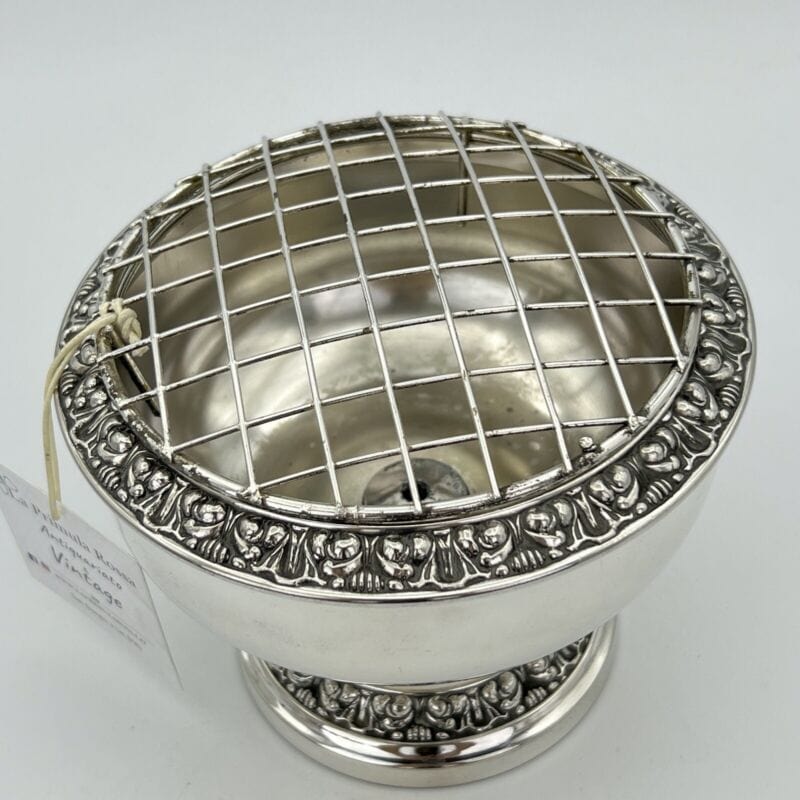 Vaso portafiori antico in argento sheffield silver plated ciotola fiori anni 40 Categoria Sheffield & Argento