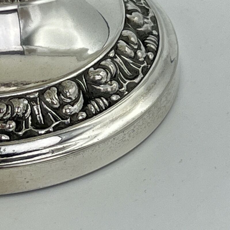 Vaso portafiori antico in argento sheffield silver plated ciotola fiori anni 40 Categoria Sheffield & Argento