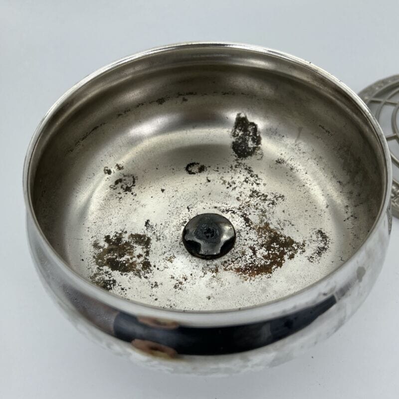 Vaso portafiori antico in argento sheffield silver plated ciotola fiori anni 40 Categoria  Sheffield & Argento