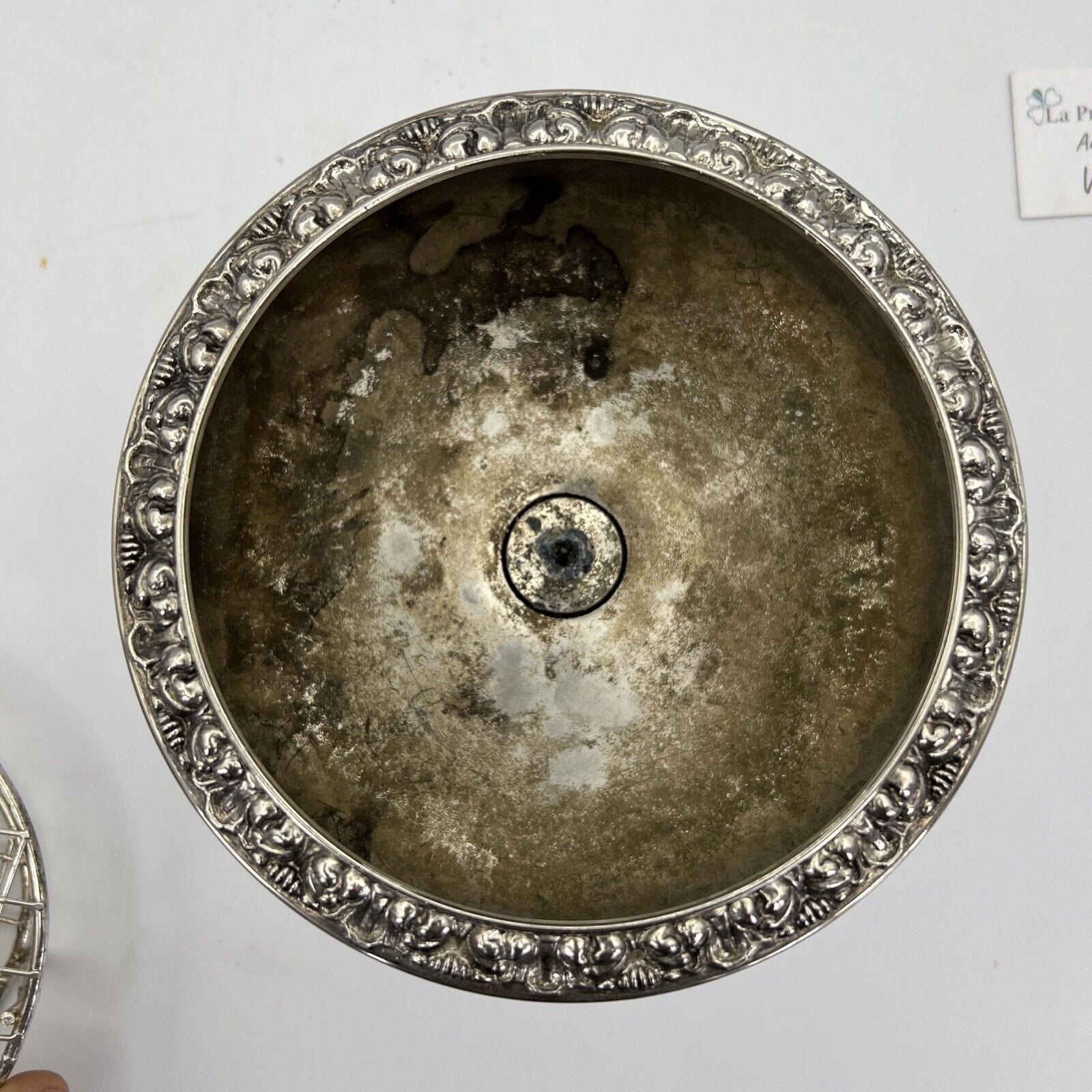 Vaso portafiori antico in argento sheffield silver plated ciotola fiori anni 40 Categoria  Sheffield & Argento