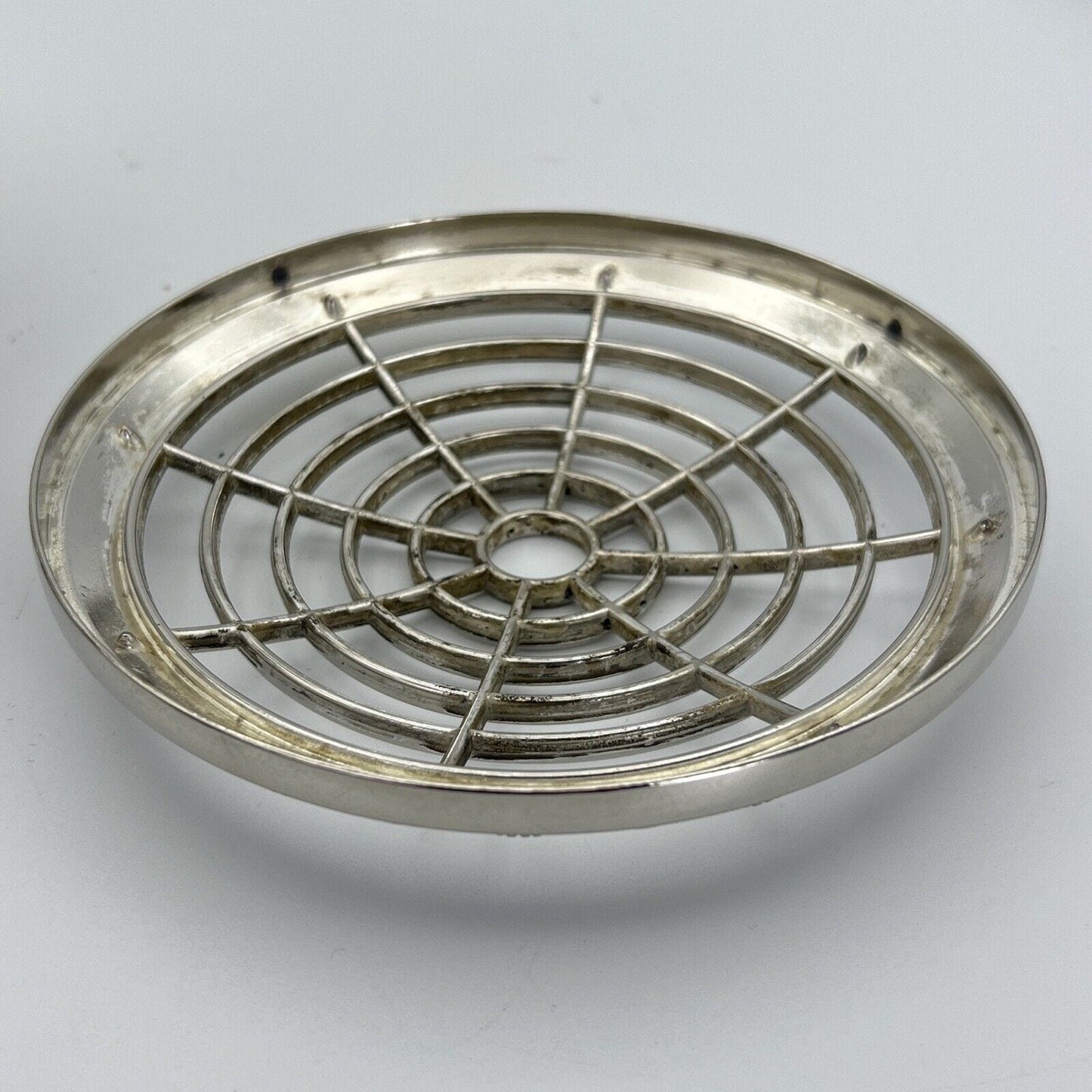 Vaso portafiori antico in argento sheffield silver plated ciotola fiori anni 40 Categoria Sheffield & Argento