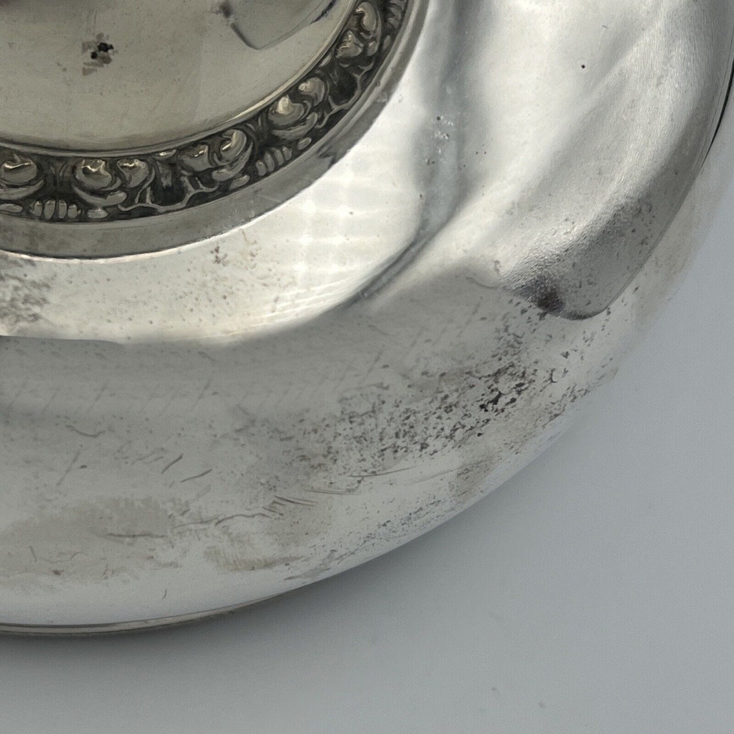 Vaso portafiori antico in argento sheffield silver plated ciotola fiori anni 40 Categoria Sheffield & Argento
