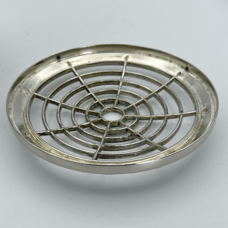 Vaso portafiori antico in argento sheffield silver plated ciotola fiori anni 40 Categoria Sheffield & Argento
