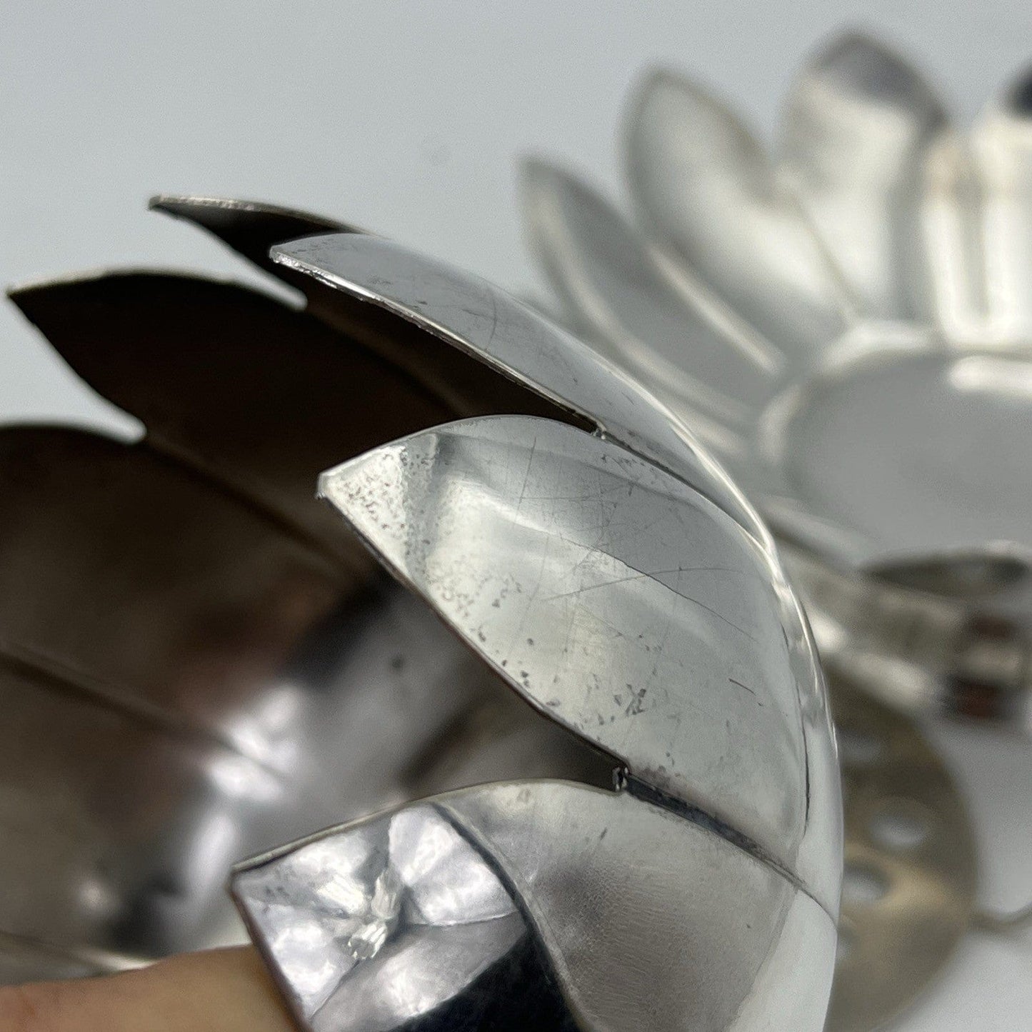 Vaso Portafiori in argento silver plated ciotola fiori di loto anni 70 Ciotola Categoria Sheffield & Argento