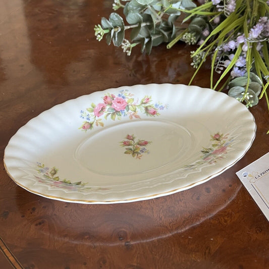 Vassoietto sotto salsiera in porcellana Royal Albert Moss Rose 1954 Inglese Rose Categoria Servizio tazze - Tazze