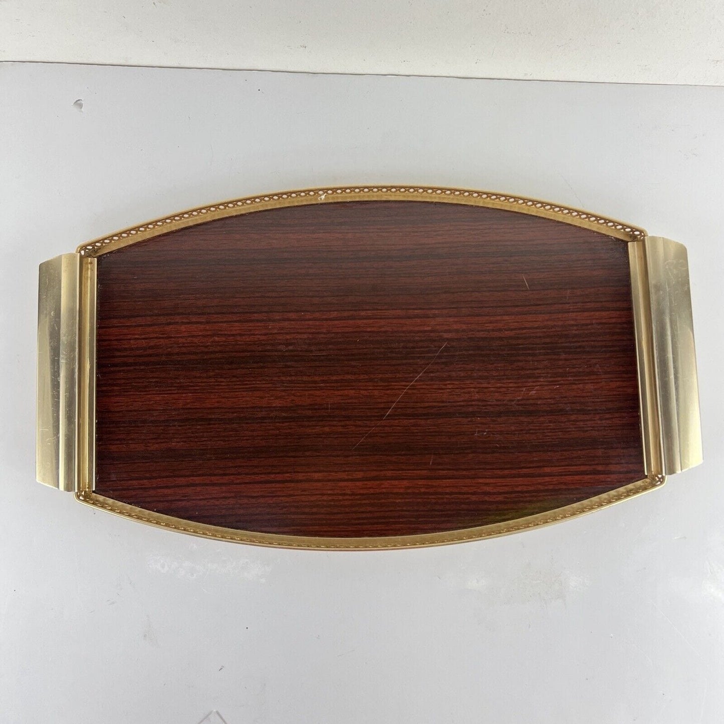 Vassoio da portata vintage stile antico anni 60 MB Mid Century Guantiera Categoria Sheffield & Argento