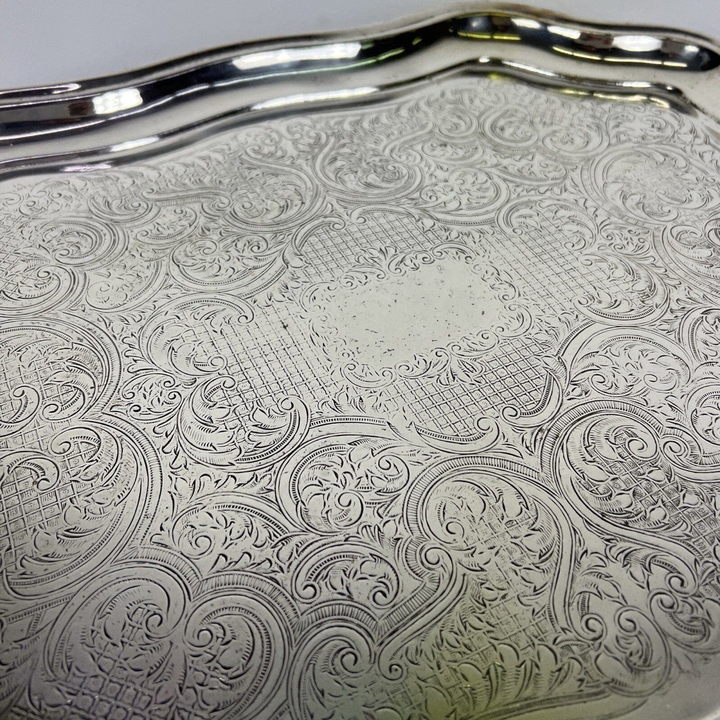 Vassoio in Argento Placcato sheffield antico silver plated con manici da tavola Categoria Sheffield & Argento