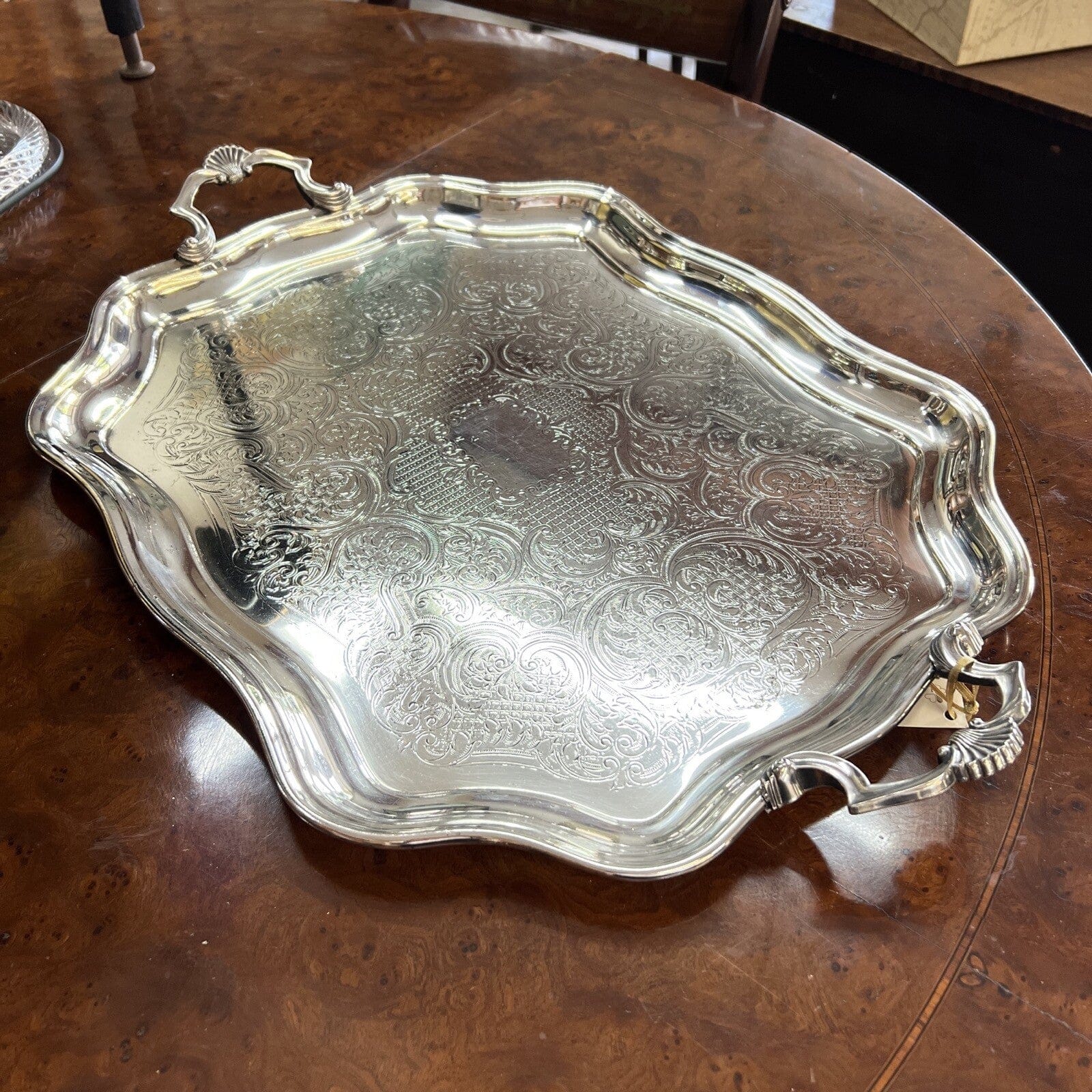 Vassoio in Argento Placcato sheffield antico silver plated con manici da tavola Categoria  Sheffield & Argento