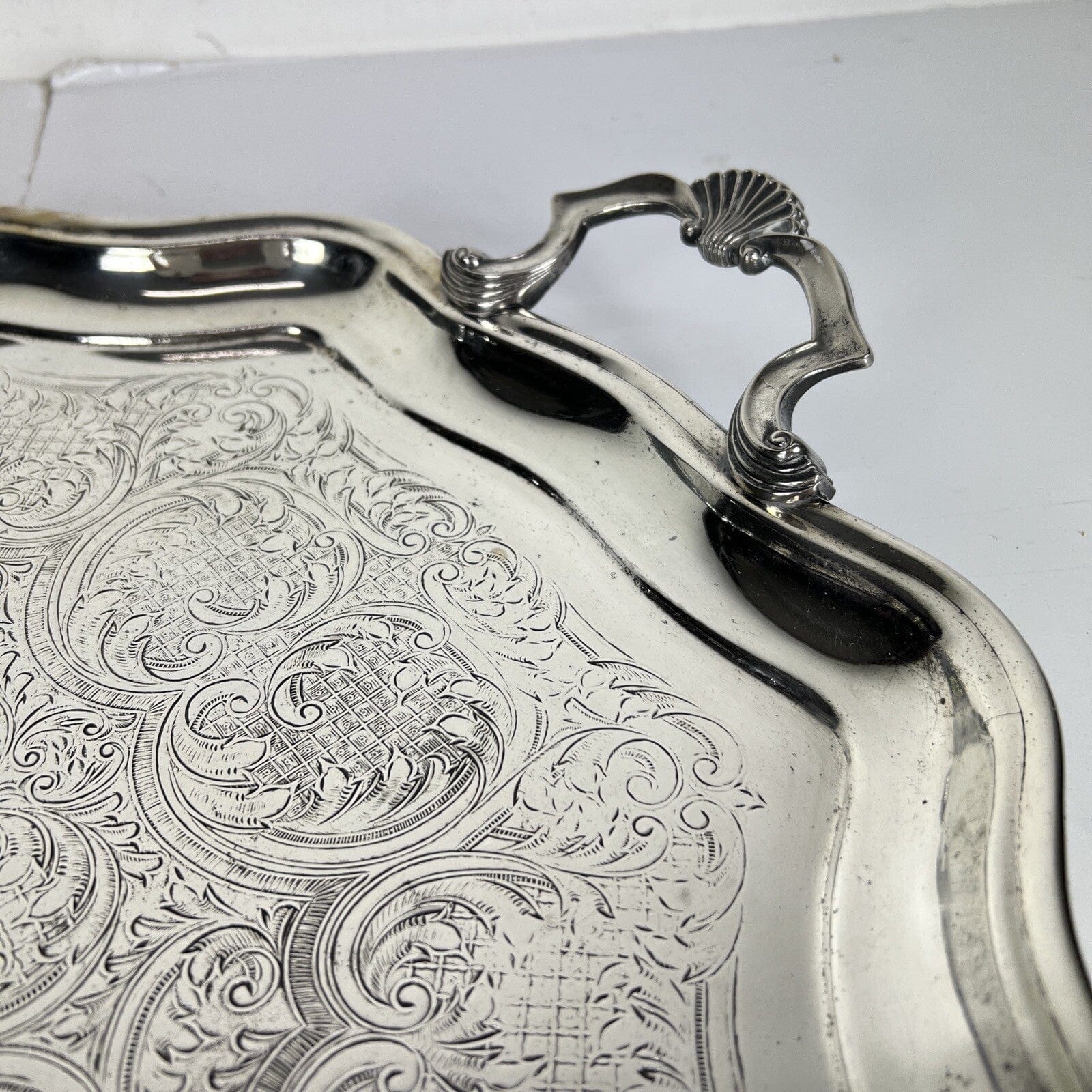 Vassoio in Argento Placcato sheffield antico silver plated con manici da tavola Categoria  Sheffield & Argento