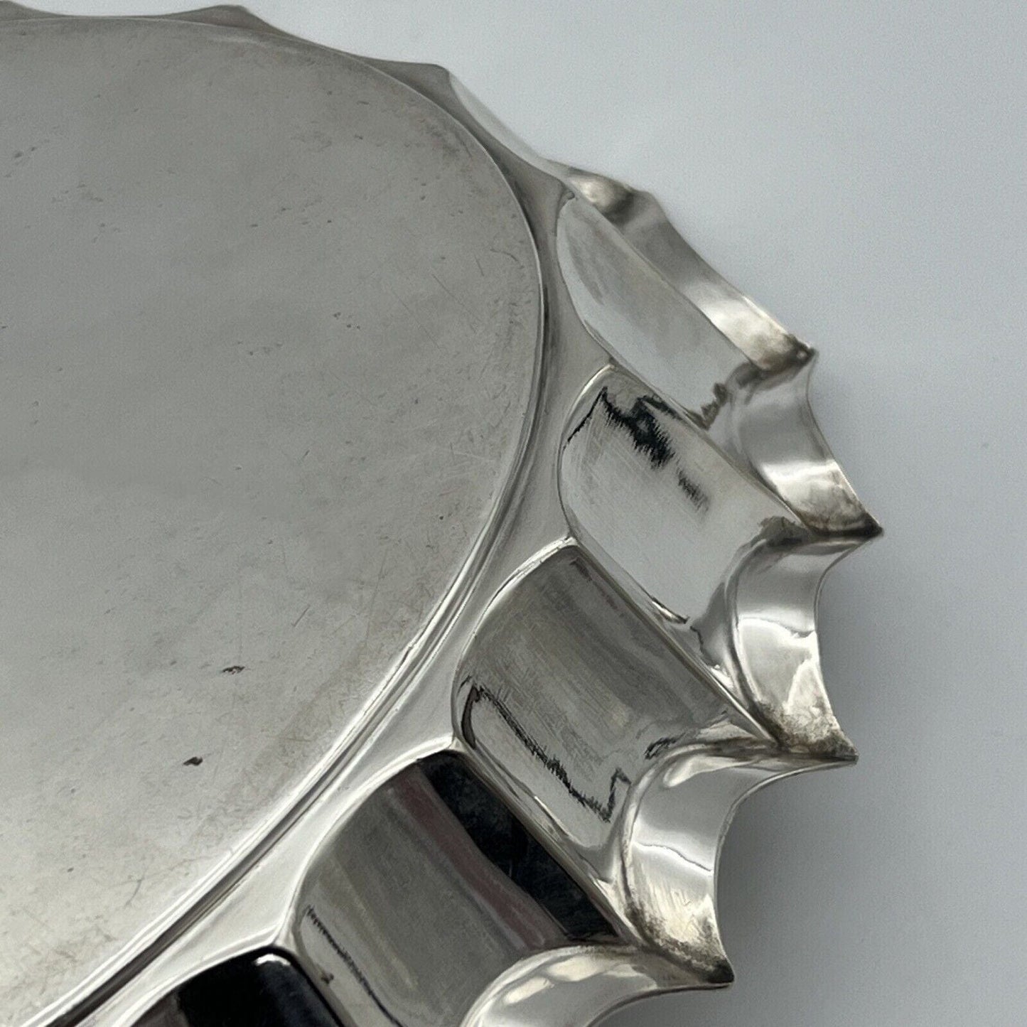 Vassoio in argento sheffield antico silver plated ovale stile Art Deco anni '30 Categoria Sheffield & Argento