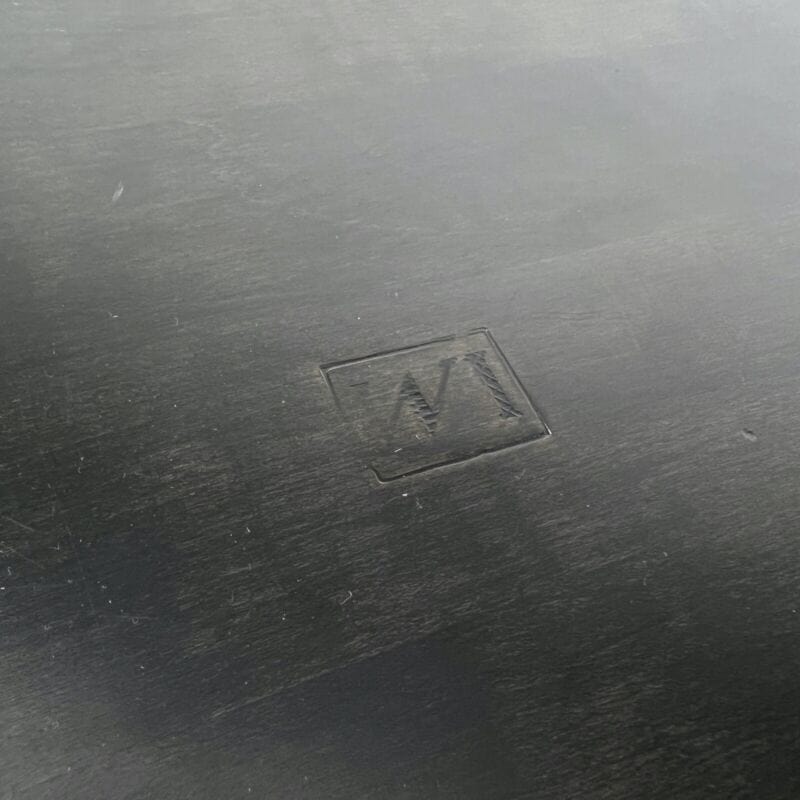Vassoio in legno vintage da portata nero Ebanizzato stile antico guantiera Categoria Vassoi