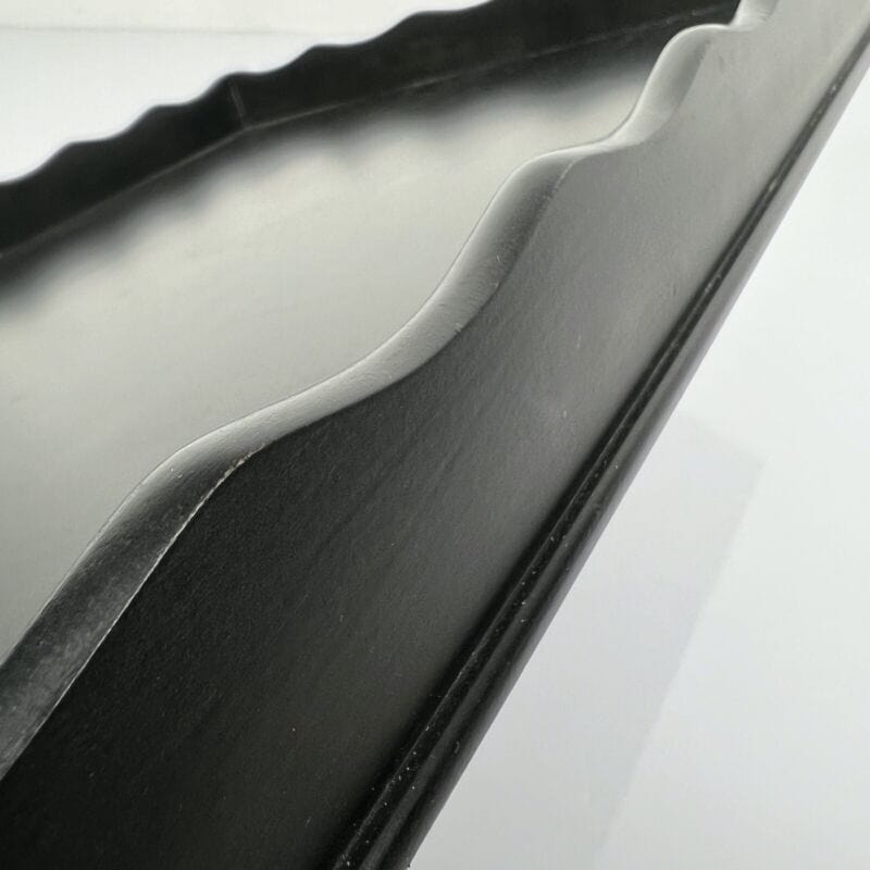 Vassoio in legno vintage da portata nero Ebanizzato stile antico guantiera Categoria Vassoi