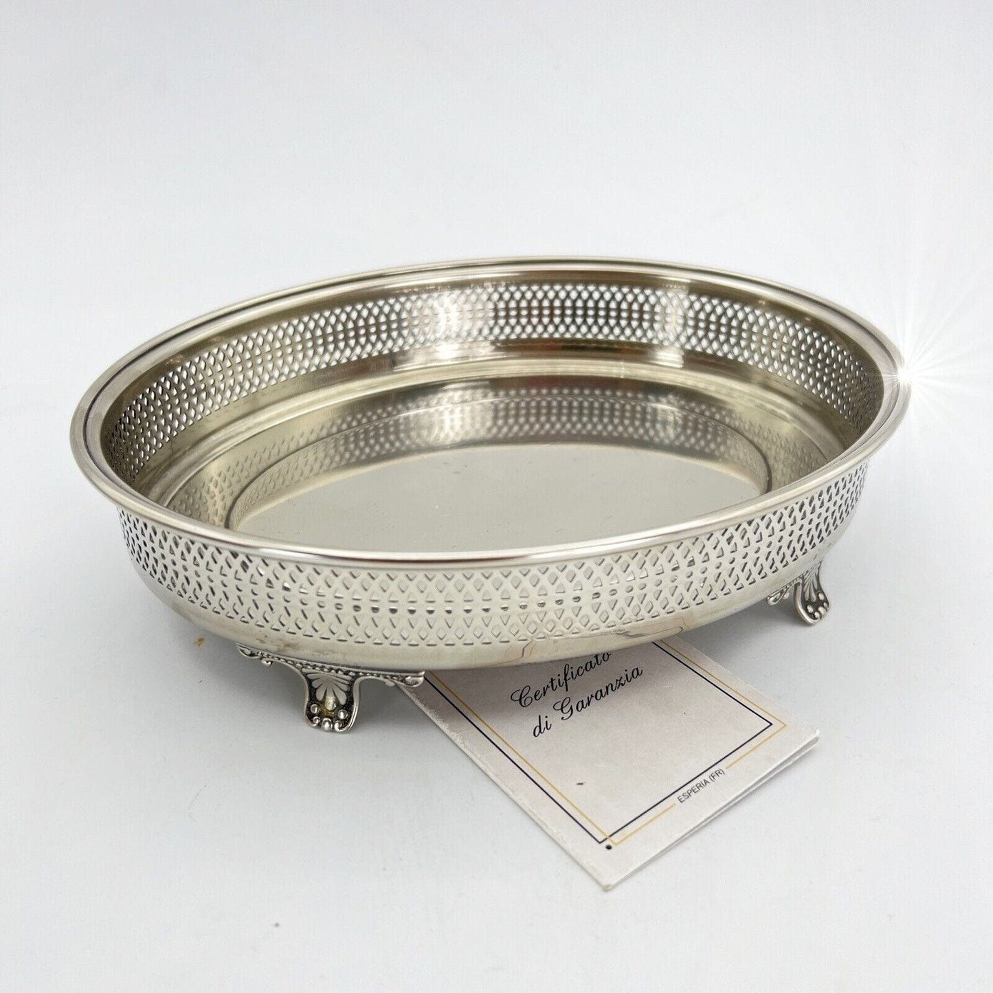 Vassoio ovale in argento placcato silver plated vintage stile antico anni 70 Categoria Sheffield & Argento