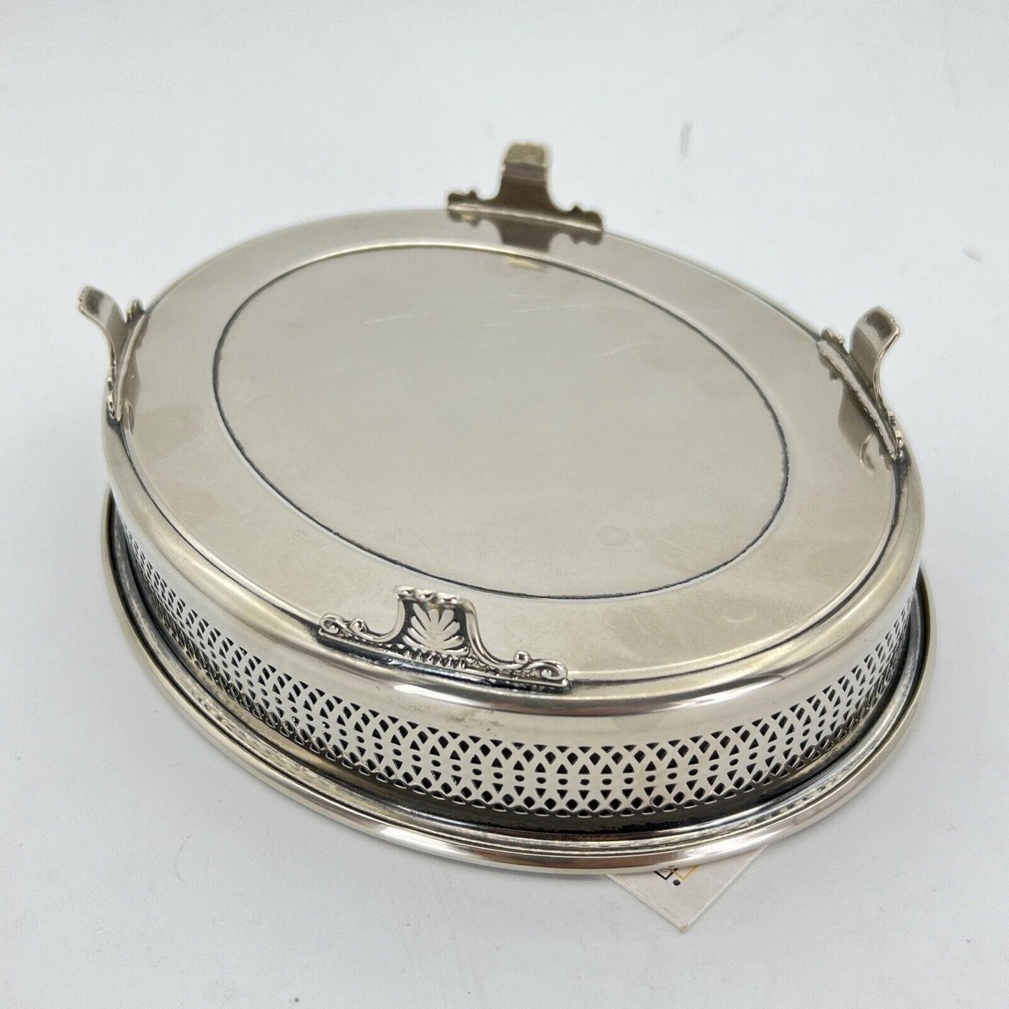 Vassoio ovale in argento placcato silver plated vintage stile antico anni 70 Categoria Sheffield & Argento