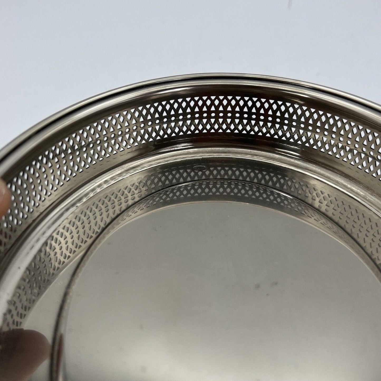 Vassoio ovale in argento placcato silver plated vintage stile antico anni 70 Categoria Sheffield & Argento
